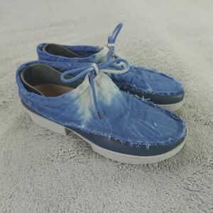 Trippen Shoes Womens 38 7 US Navy Blue Tie Dye Turmoil Slip On‎ Lagenlook Artsy